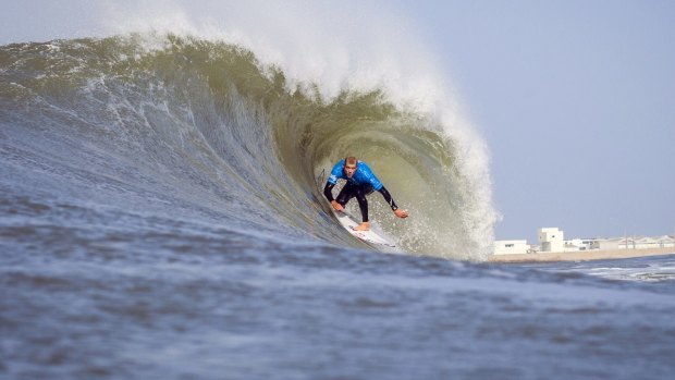 Mick Fanning in action in Portugal.