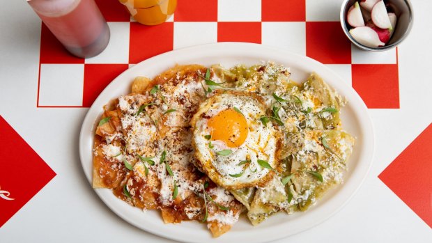 Nachos for breakfast at Hotel Jesus in Collingwood.