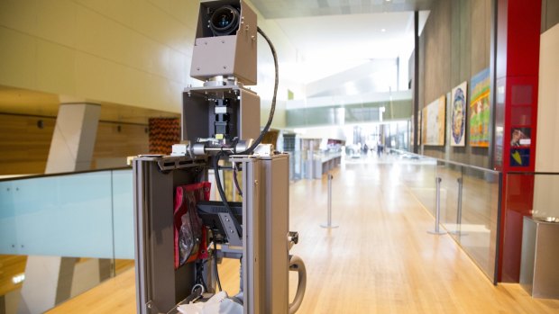 A Google street view camera records the interior of Museum Victoria.