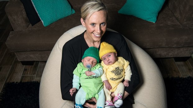 Renae Ingles with her chidlren Jacob (left) and Milla.