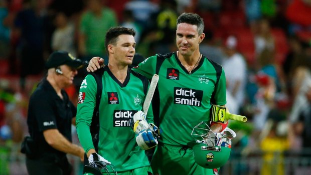 Peter Handscomb (left) was part of the Stars' BBL campaign last summer.