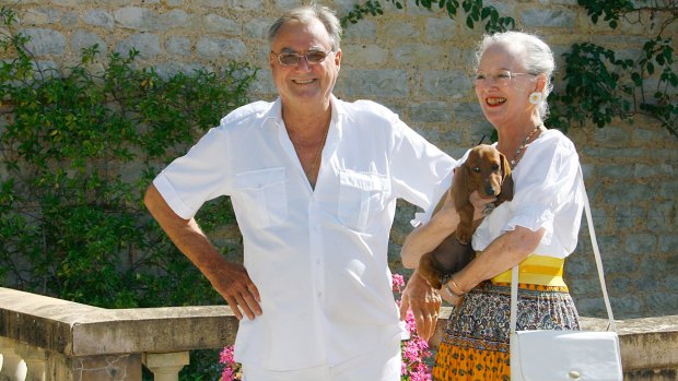 Queen Margrethe of Denmark and Prince Consort Henrik at Chateau de Caix near Cahors, France in 2006. 