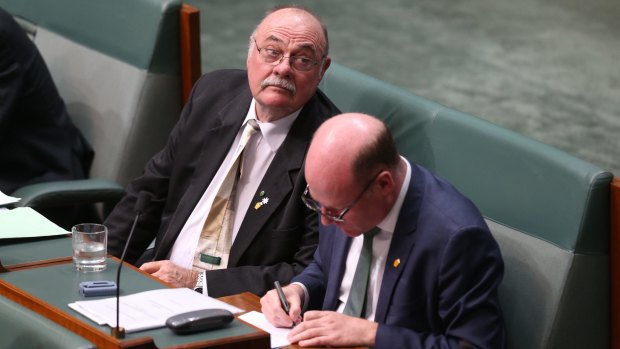 Liberal MP Warren Entsch, with colleague Trent Zimmerman, says fatigue has set in on gay marriage.