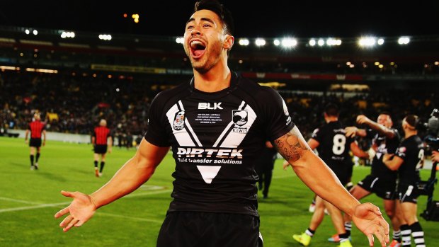 Numero uno: Kiwis halfback Shaun Johnson has capped off an impressive 2014 season after winning the golden boot as league's best player. 