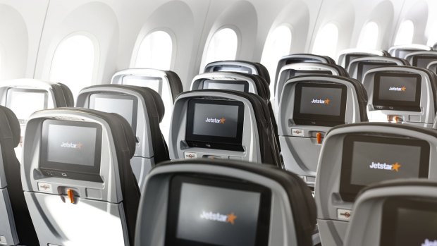Unlike most of the airline's other planes, Jetstar's Dreamliners have seat-back TV screens.