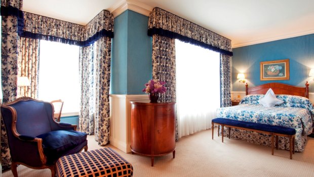 A room at the Capital Hotel in Knightsbridge, London.