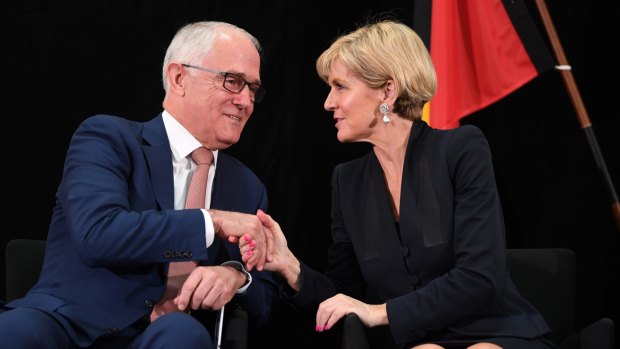 Leadership talk has reared its head – again. The Prime Minister with his deputy, Julie Bishop.