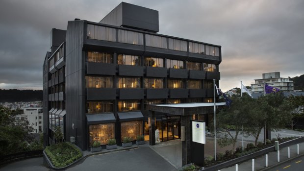 Darth Vader-esque? The updated Hotel Grand Mercure in Wellington.
