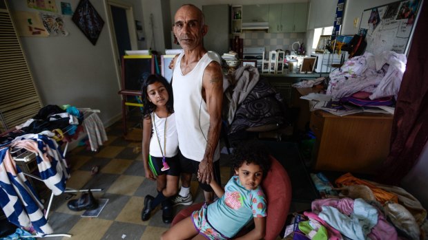 Thorn Smith and his daughters had been living in unsafe accommodation. 