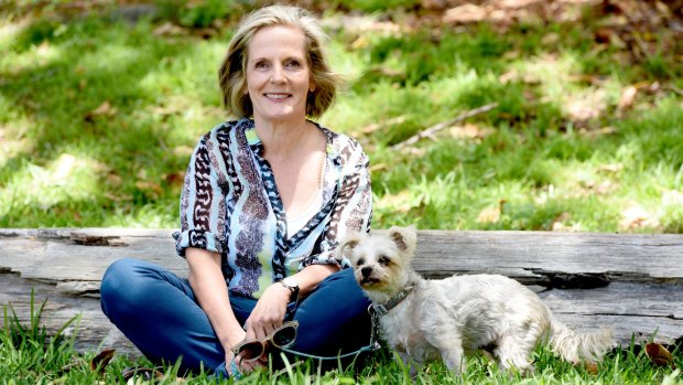 Ready to rove: Lucy Turnbull with dog Jo Jo.