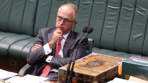 Communications Minister Malcolm Turnbull during Data Retention Bill discussions at Parliament House earlier this year.