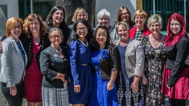 The 13 women sworn in to the Legislative Assembly on Monday represent Australia's first ever female parliamentary majority.