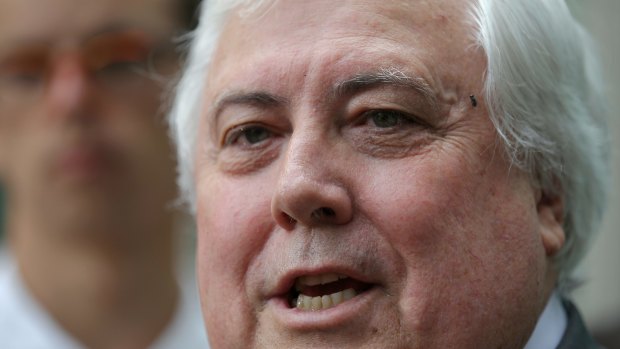 Not in a jovial mood...Clive Palmer.