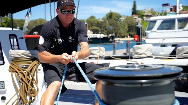 Learning the ropes: boxer Danny Green gets back into the swing on life aboard a racing yacht.