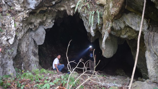 The cave in Sumatra that Dr Kira Westaway and her colleagues were able to locate after an exhaustive search.