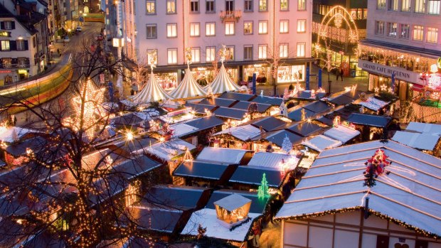The Christmas market on Barfuesserplatz is the largest in Basel.