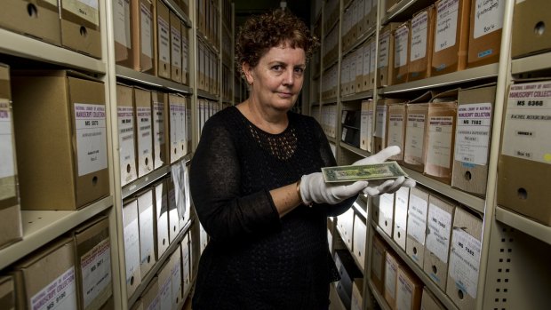 'The bigger story for us, that we're really only beginning to unfold, is what else is here': NLA Curator of Manuscripts Kylie Scroope.