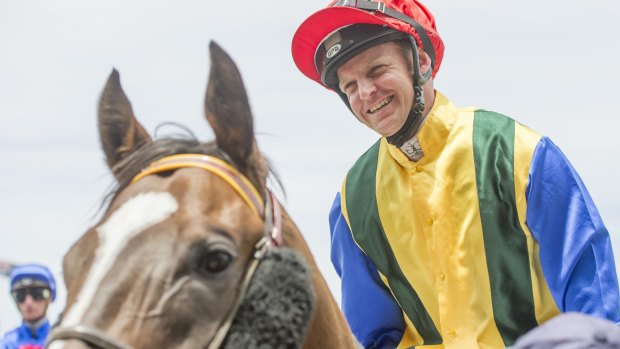 Battered: Richie Bensley is one of two Canberra jockeys recovering from broken pelvises.