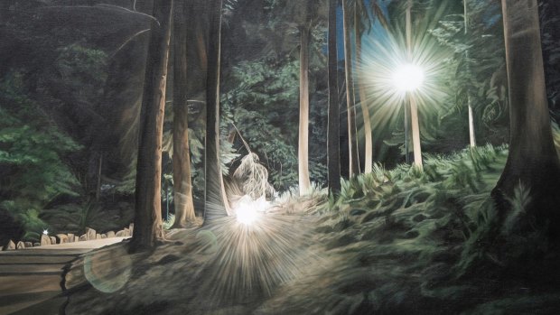 Night in the Anthropocene (2018) by Halinka Orszulok, oil on canvas, 100x150cm.