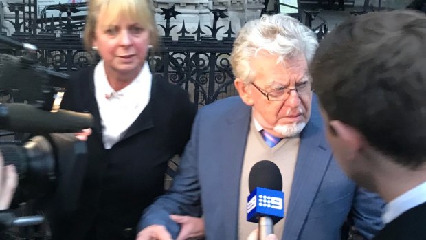 Rolf Harris leaves London's High Court during his appeal on November 7.