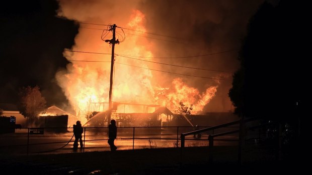 Firies battled the blaze for two hours early Friday morning.