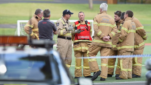 Paramedics were called to the crash at St Leonard's College in Brighton East.