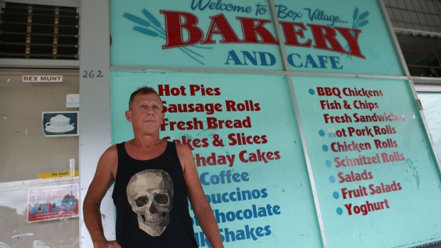 Ross Paull, pictured outside the Box Village Bakery and Cafe in January 2016, where his family got sick.
