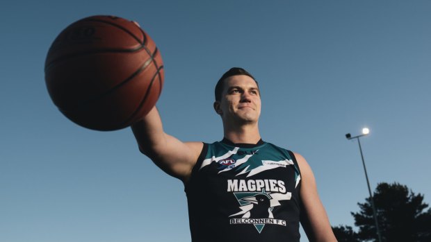 Former NBL player Jeff Dowdell now plays for the Belconnen Magpies.