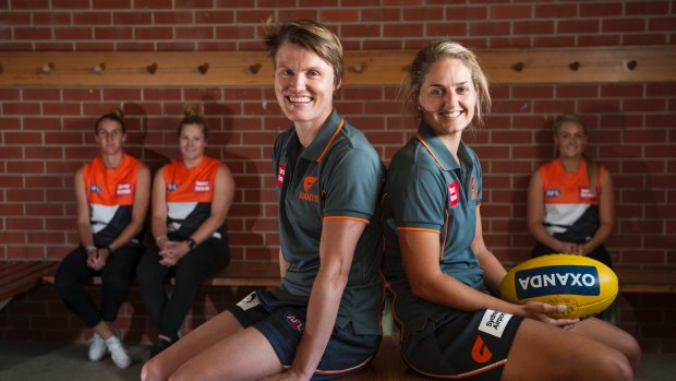 Clare Lawton, Britt Tully, Jess Bibby, Ellie Brush and Ella Ross will play for the GWS Giants.