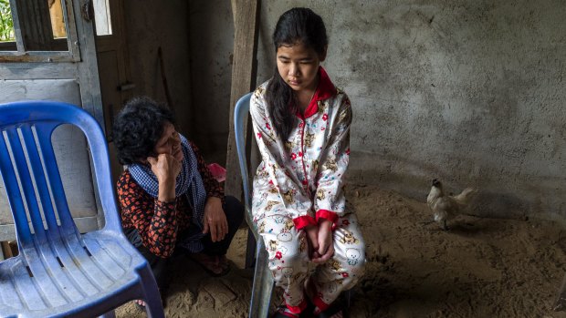Sy Heap, the mother of jailed activist Tep Vanny, speaks to Vanny's daughter, Ou Kung Panha.