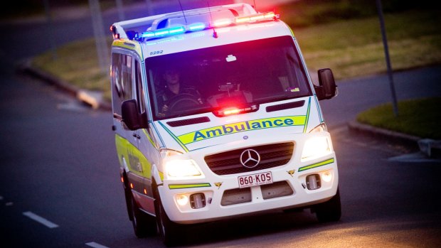 A 58-year-old motorcyclist is in a critical condition in hospital.
