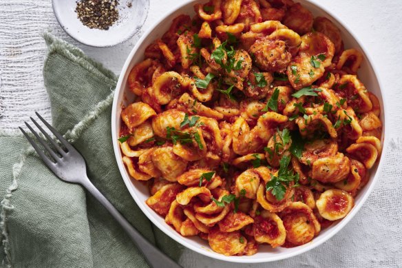 Adam Liaw's orecchiette with crab.