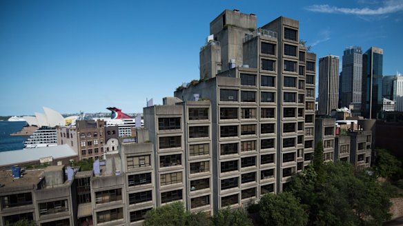 The Sirius public housing building with the Opera House in the background. 