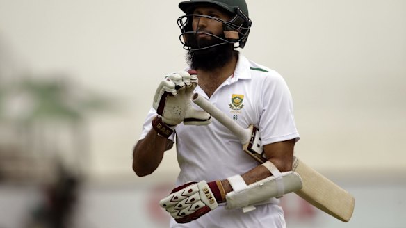 Under pressure: Hashim Amla.