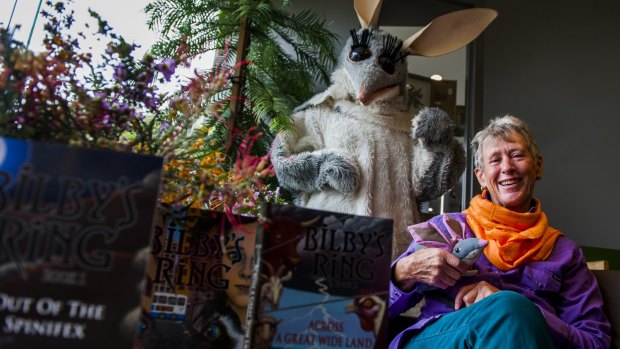 Author Kaye Kessing is launching her latest trilogy, Bilby's Ring, and will read from the books on Sunday at the Australian National Botanic Gardens.