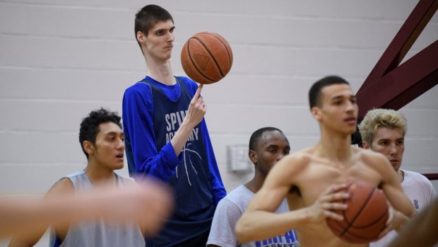 Robert Bobroczkyi, 17, trains at the SPIRE Institute in Geneva.