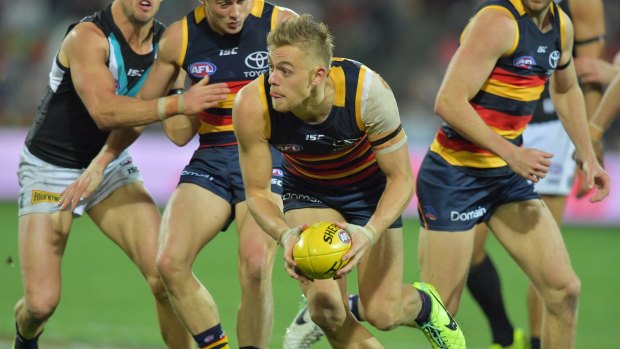 Hugh Greenwood has made a successful switch from basketball to AFL with the Crows.