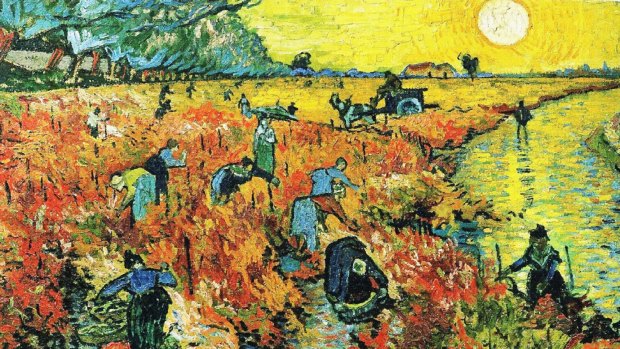 Vincent van Gogh's Red Vineyards at Arles.