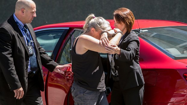 Tiahleigh's foster mother Julene Thorburn as she was taken into custody.