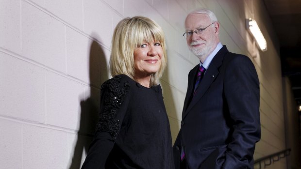 With her long-time screen partner David Stratton.