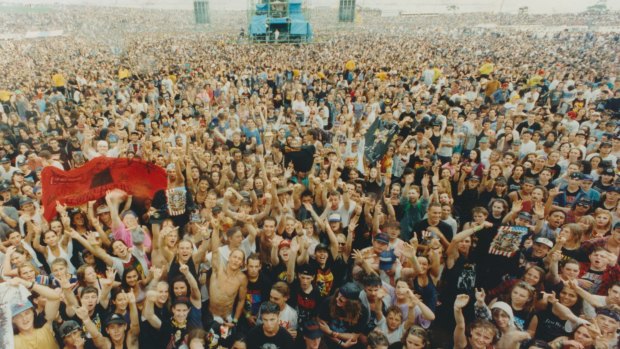 Crowds wait for the world's biggest band to take to the stage. 