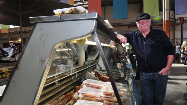 Say cheese: Old Bus Depot Markets stallholder Bryan Loader has been operating his stall Mr Cheese since day one of the markets in 1994.