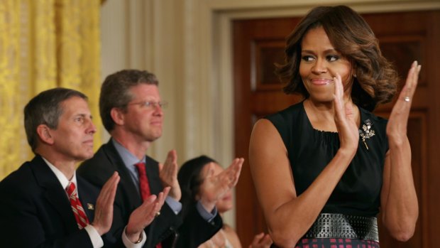The woman who called Michelle Obama an "ape in heels" has been fired from her state agency job.