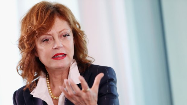 Susan Sarandon has slammed Woody Allen at the Cannes Film Festival where allegations of sexual assault have been renewed against the director.