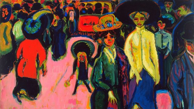Ernst Ludwig Kirchner's Street, Dresden, 1908 (reworked 1919, dated on painting 1907).
