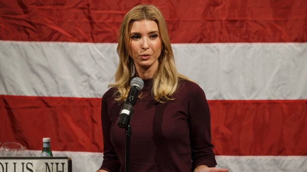 Ivanka Trump, daughter of US president-elect Donald Trump, speaks during a campaign event on November 3, 2016.