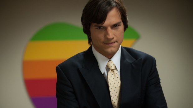 Worlds are colliding: Kutcher played Steve Jobs in a biopic in 2013.