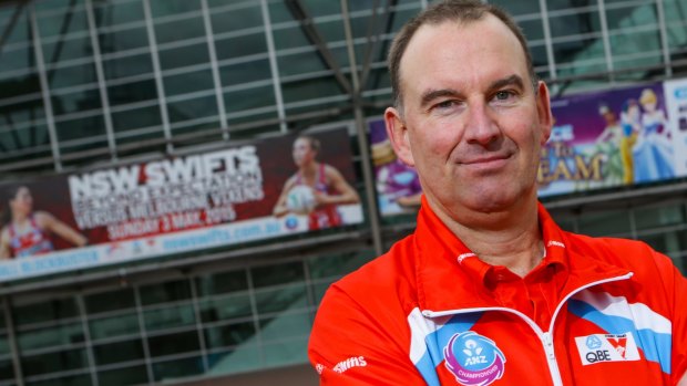 Re-signed: NSW Swifts coach Rob Wright will spend the 2016 season with the club.