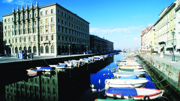 Canal Grande in Trieste, Italy. 