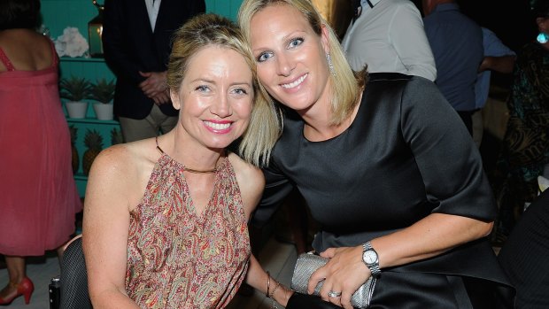Catriona Williams and Zara Phillips at the Magic Millions launch party.